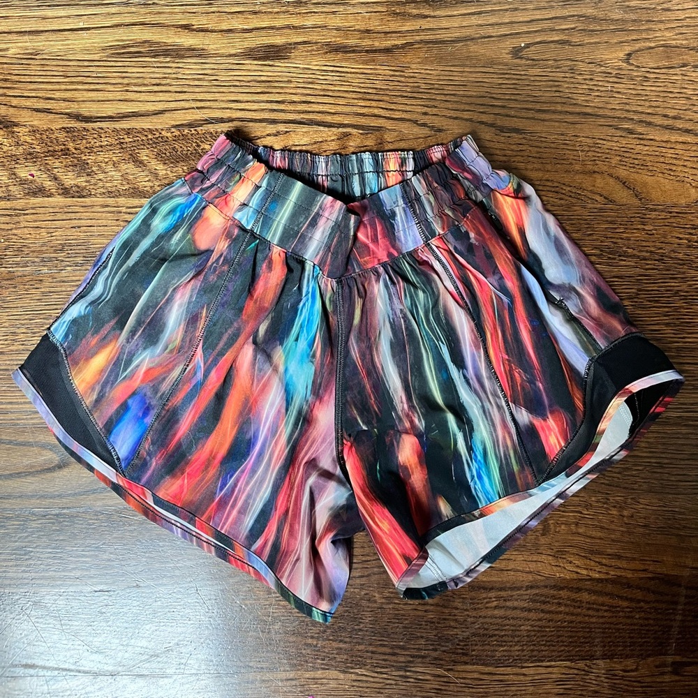 Lululemon low waist 4inch shorts.